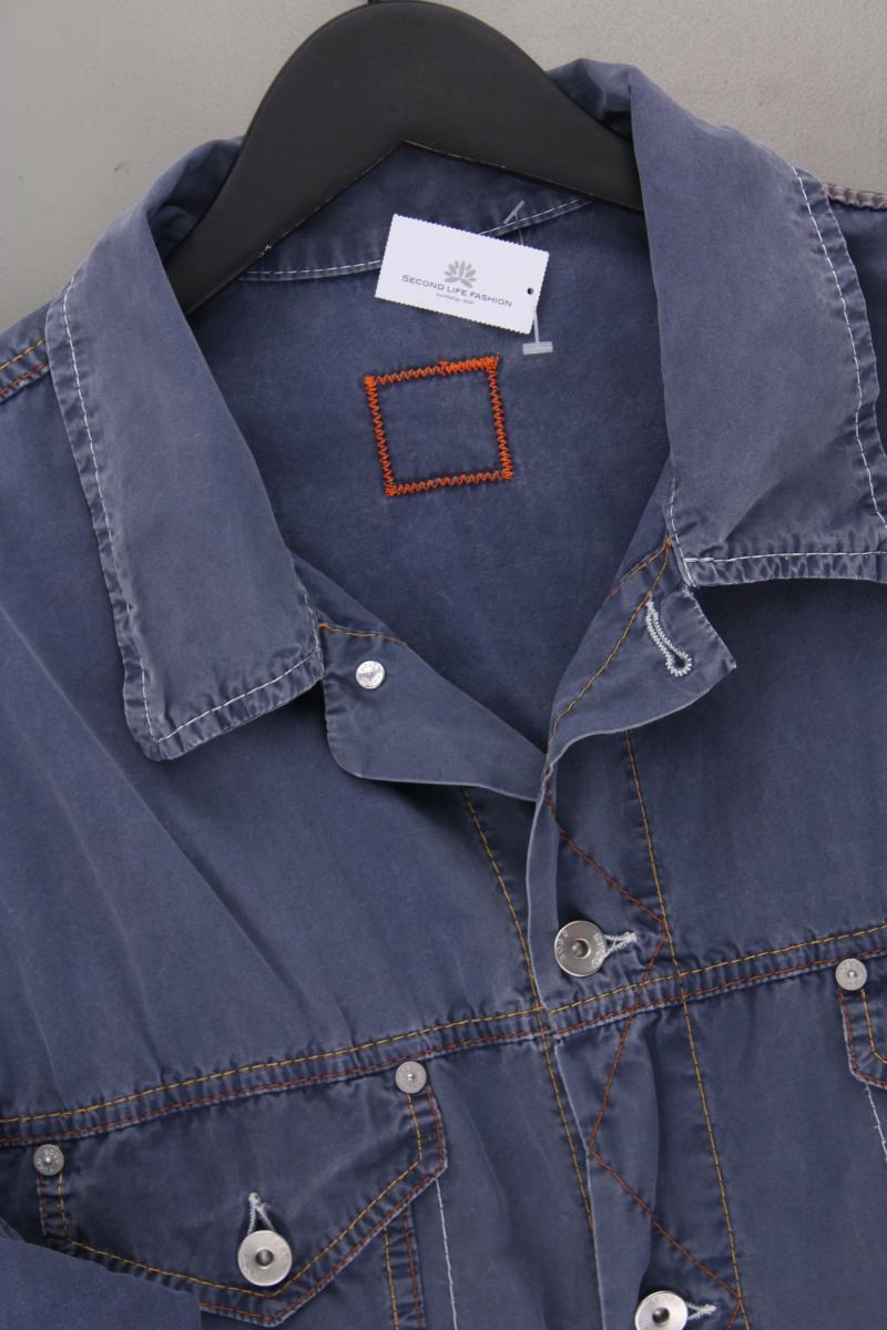 BOSS by Hugo Boss Übergangsjacke für Herren Gr. 50 blau aus Baumwolle
