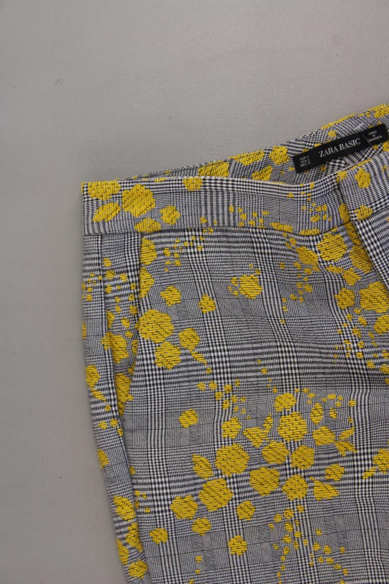 Zara Stoffhose Gr. S mit Blumenmuster grau aus Polyacryl