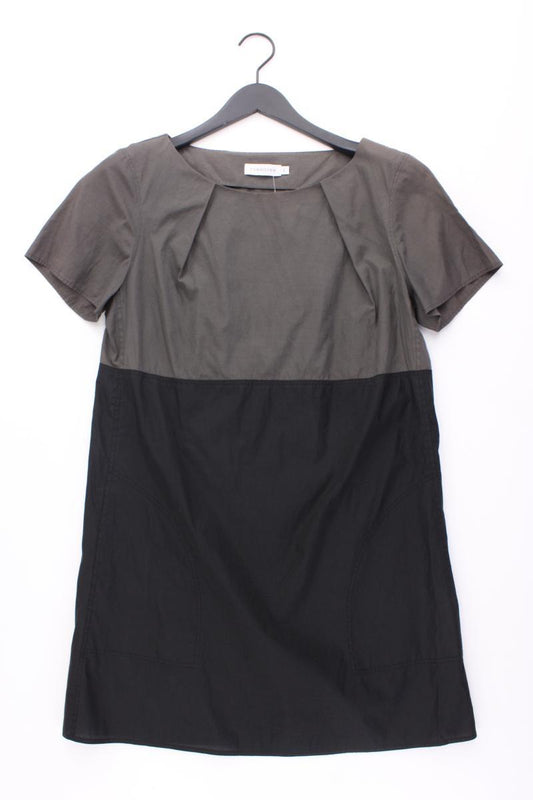 Turnover Kleid mit Seide Gr. 40 Kurzarm schwarz