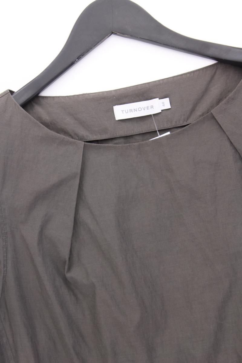 Turnover Kleid mit Seide Gr. 40 Kurzarm schwarz