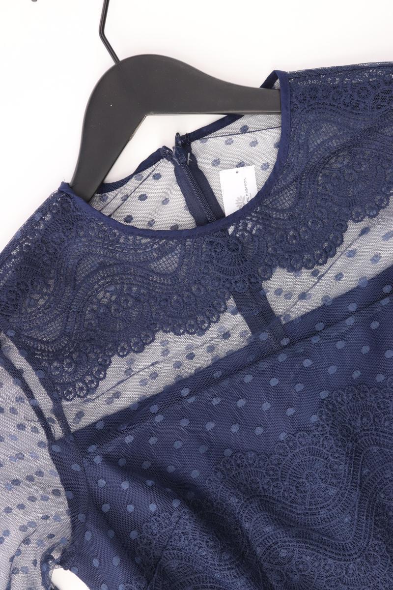 Asos Chiffonkleid Gr. 38 Langarm blau aus Polyester