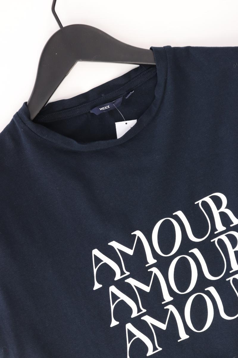 Mexx Printshirt Gr. L Kurzarm blau aus Baumwolle