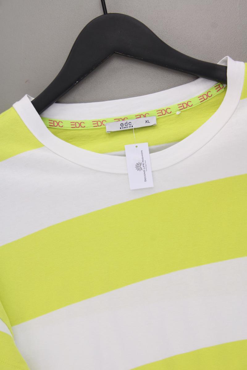 edc by Esprit Ringelshirt Gr. XL gestreift Kurzarm grün