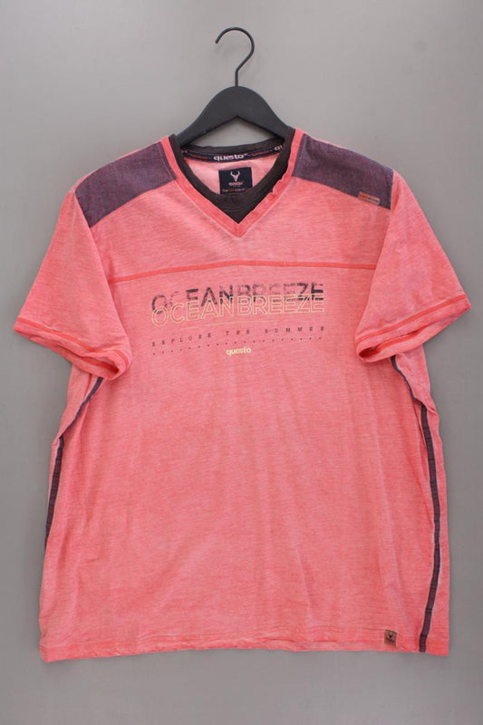 s'questo Printshirt für Herren Gr. XL Kurzarm rosa aus Baumwolle