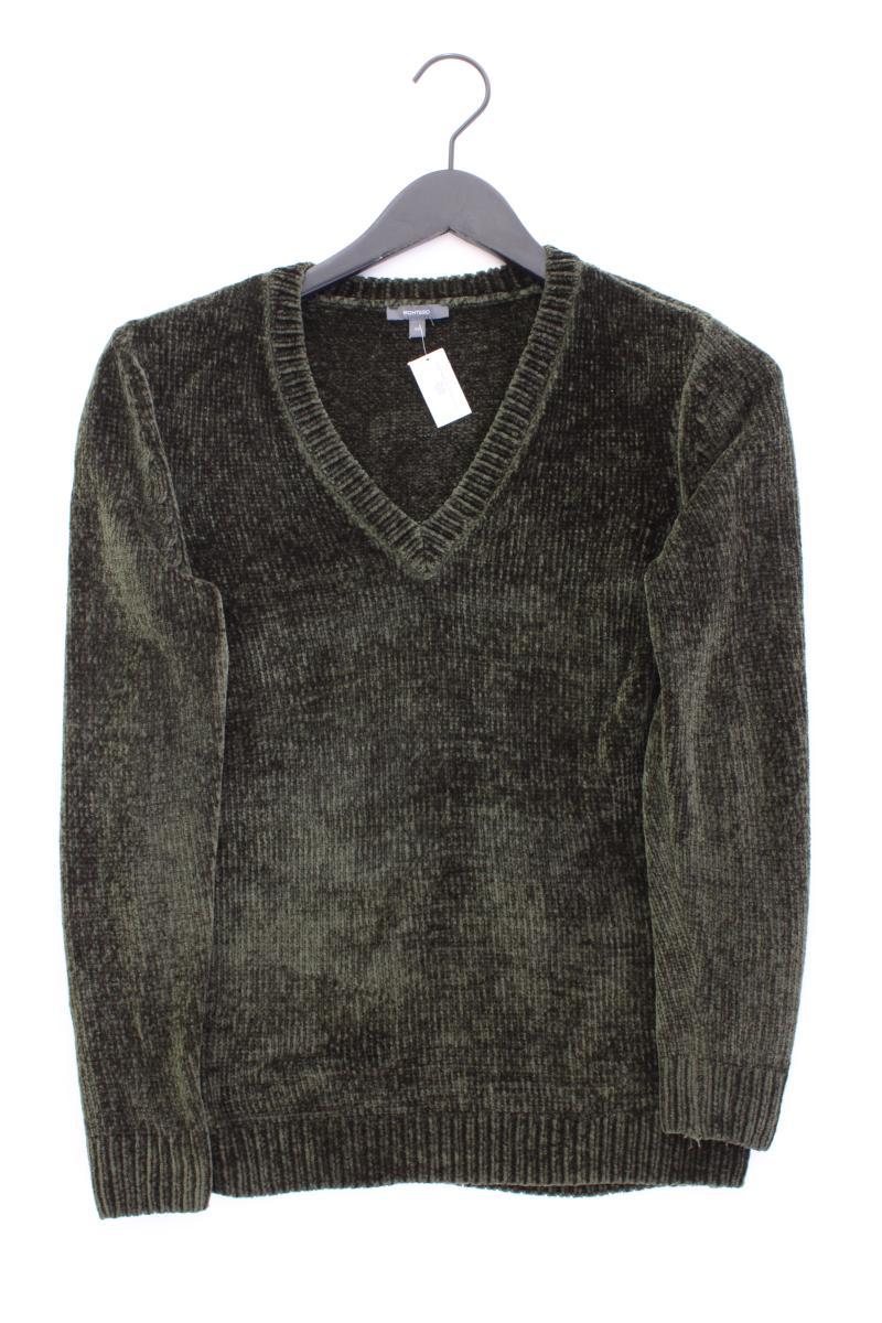 Montego Feinstrickpullover Gr. XS neuwertig olivgrün aus Polyester