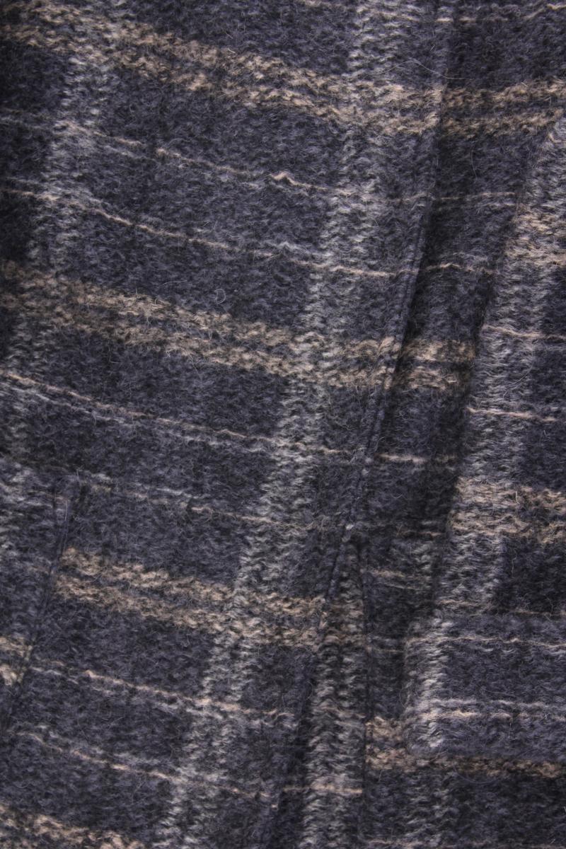 PAUL COSTELLOE Lange Jacke Gr. 38 kariert blau aus Polyester