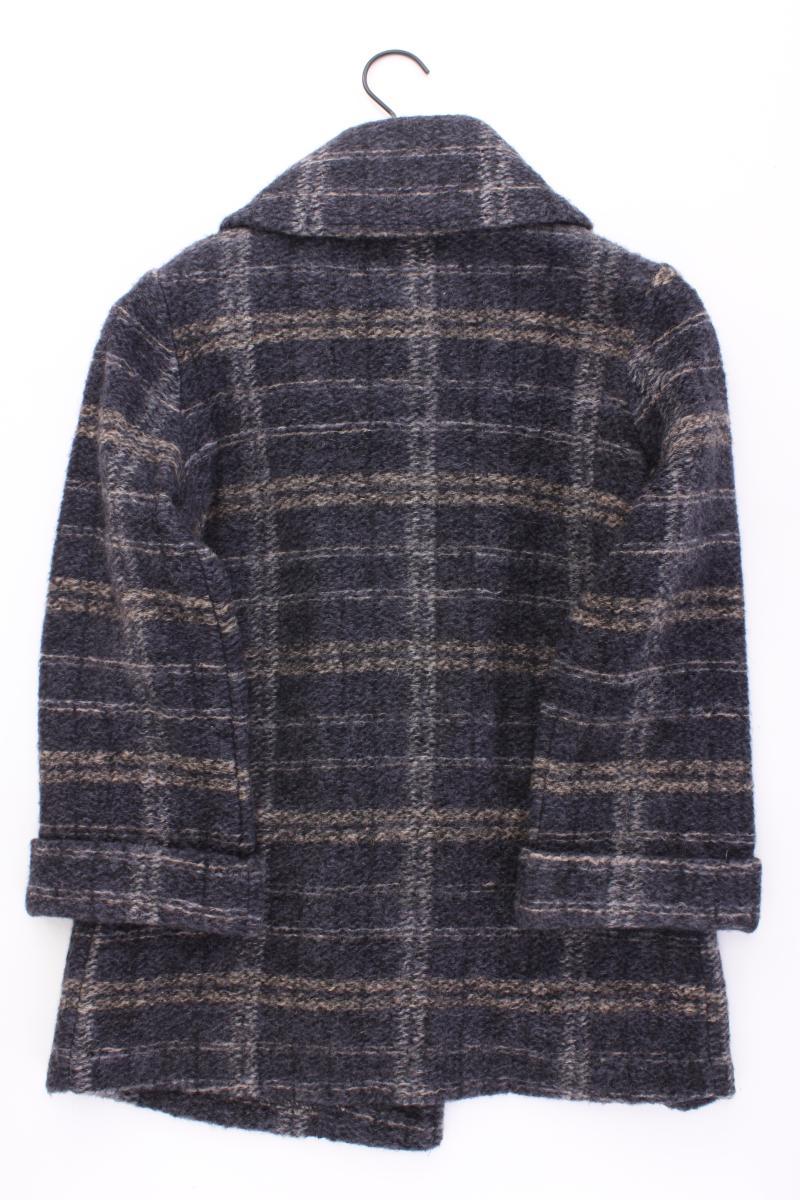 PAUL COSTELLOE Lange Jacke Gr. 38 kariert blau aus Polyester