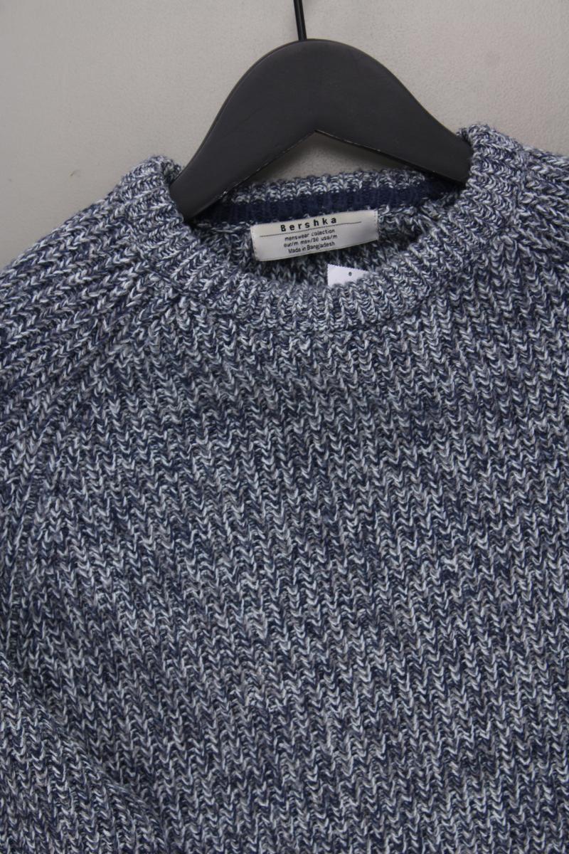 Bershka Grobstrickpullover für Herren Gr. M blau aus Polyacryl