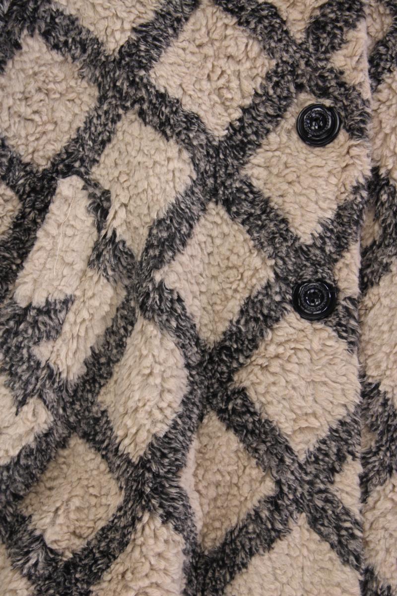 Cape mit Wolle Gr. OneSize kariert creme