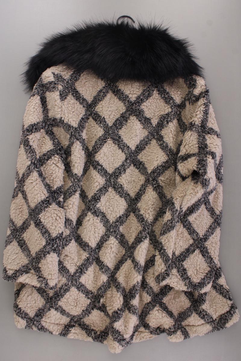 Cape mit Wolle Gr. OneSize kariert creme