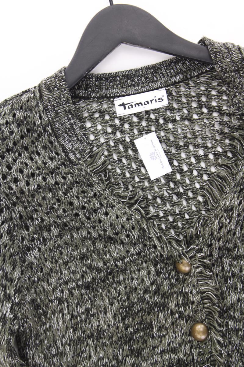 Tamaris Strickjacke Gr. 38 Langarm grün aus Polyacryl