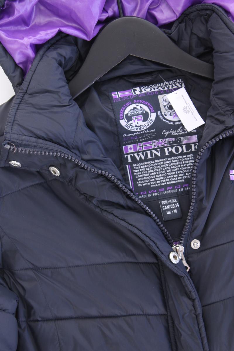Geographical Norway Kapuzenmantel Gr. XL blau aus Polyester