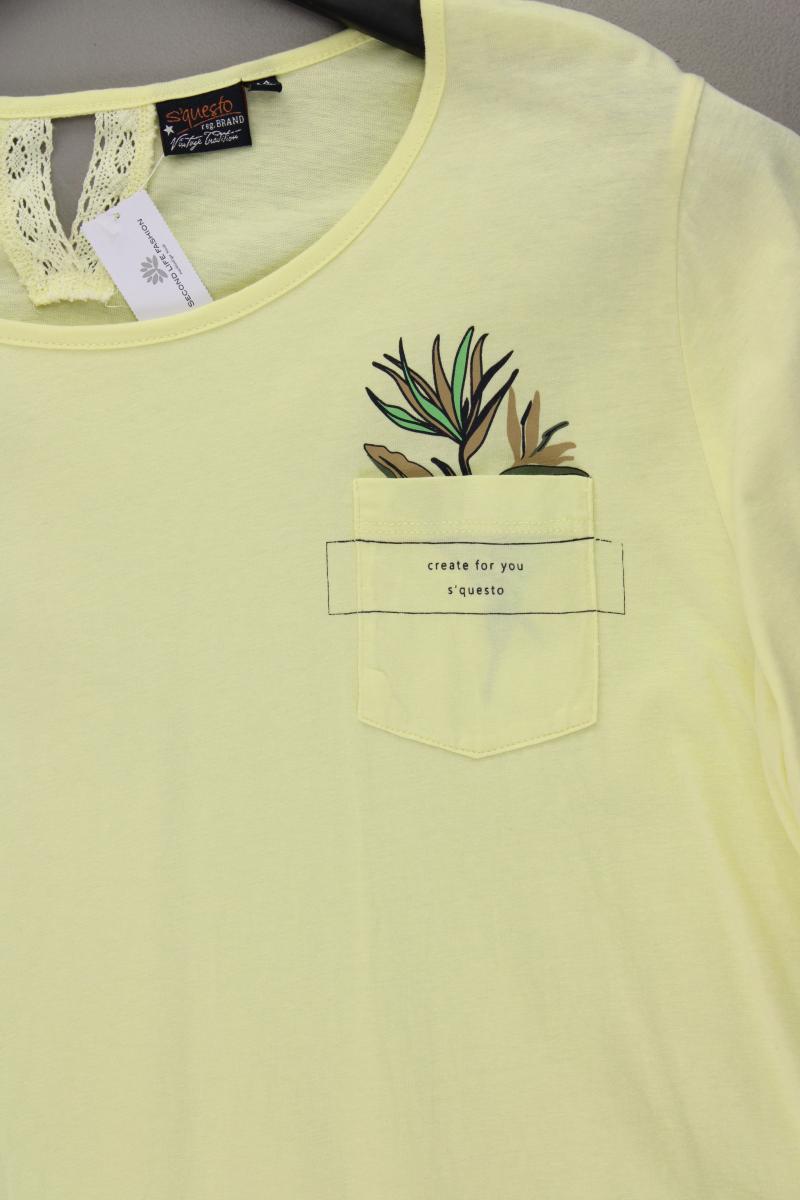 s'questo T-Shirt Gr. 44 Kurzarm gelb