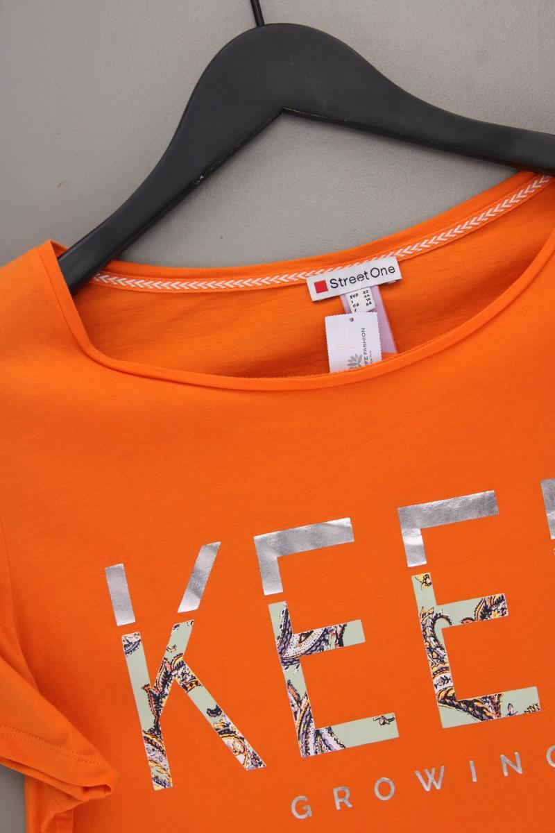 Street One Printshirt Gr. 42 neuwertig Kurzarm orange