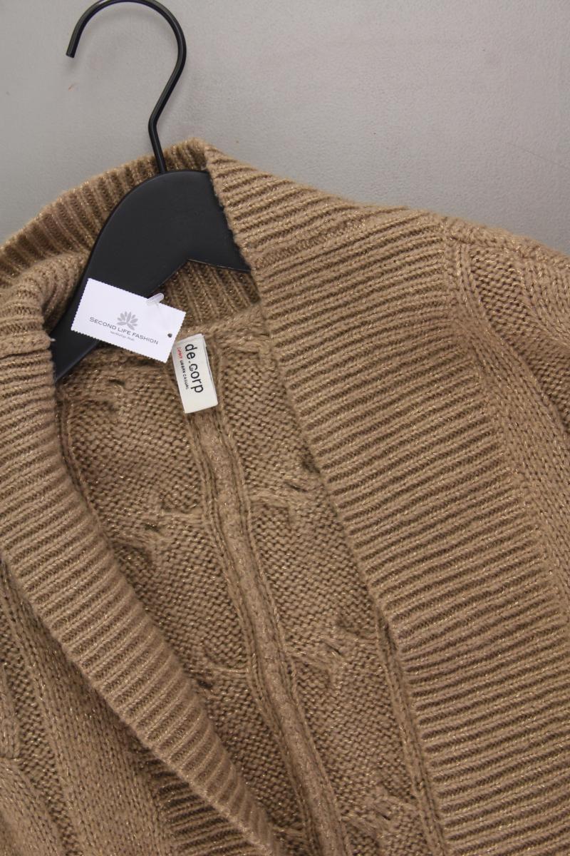 de.corp Esprit Strickjacke Gr. L 3/4 Ärmel braun