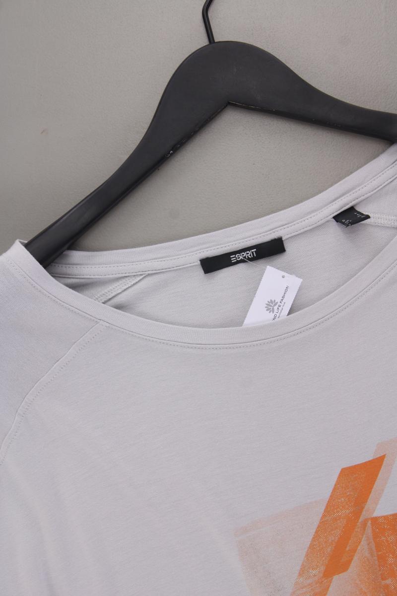 Esprit Printshirt Gr. L Kurzarm grau