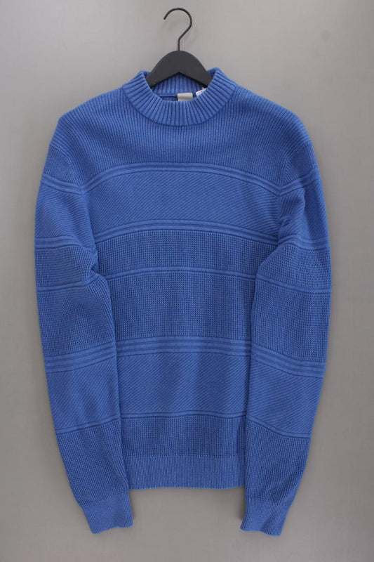 Bugatti Feinstrickpullover für Herren Gr. XL neuwertig blau aus Baumwolle