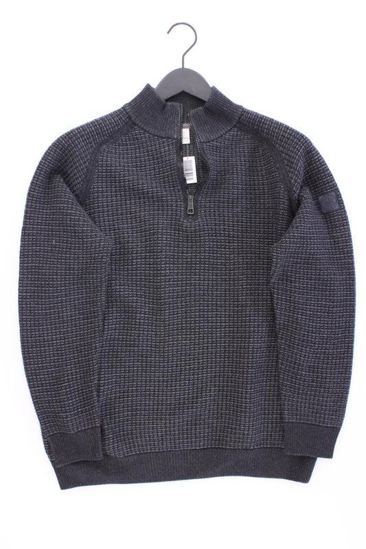 Bugatti Pullover mit Wolle für Herren Gr. XL neuwertig grau aus Polyacryl