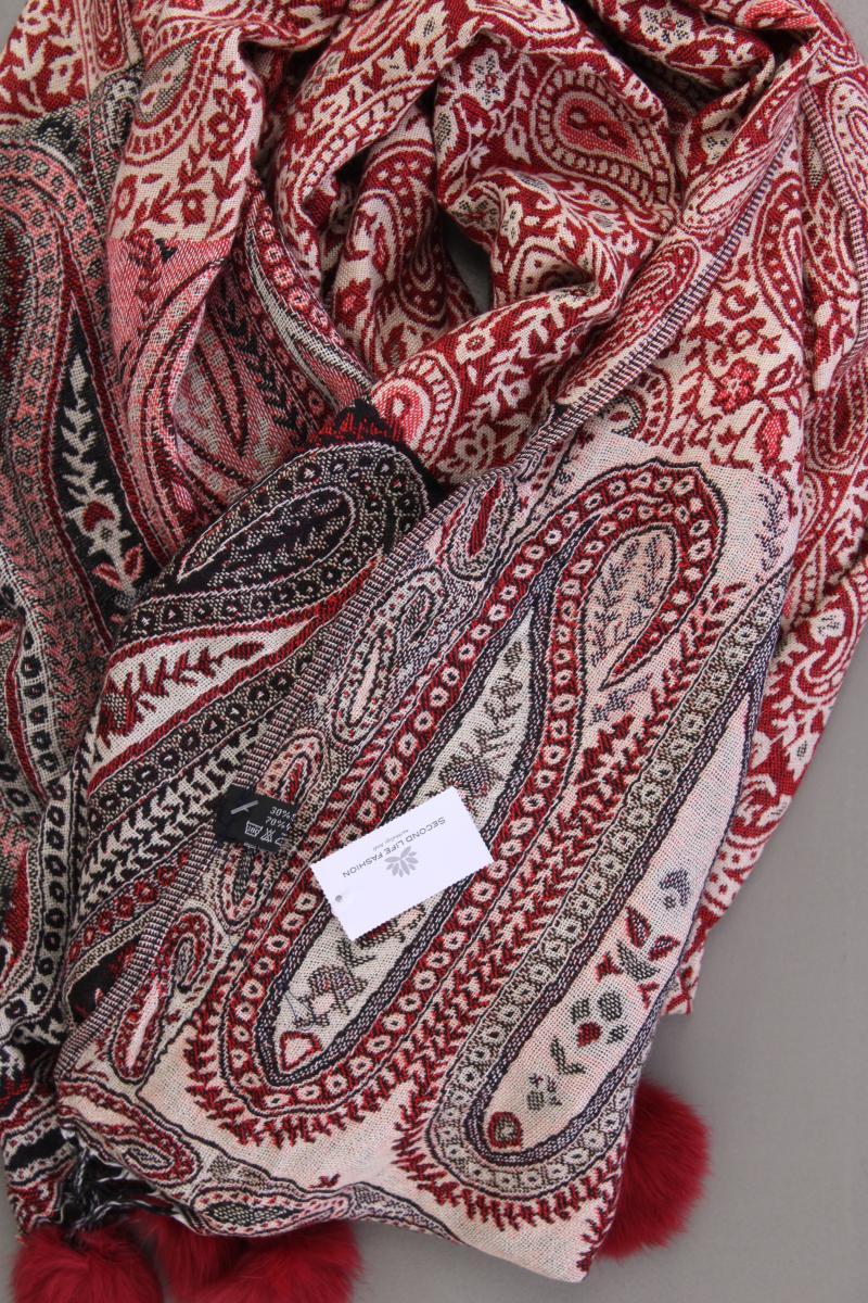 Schal aus Seide und Wolle rot