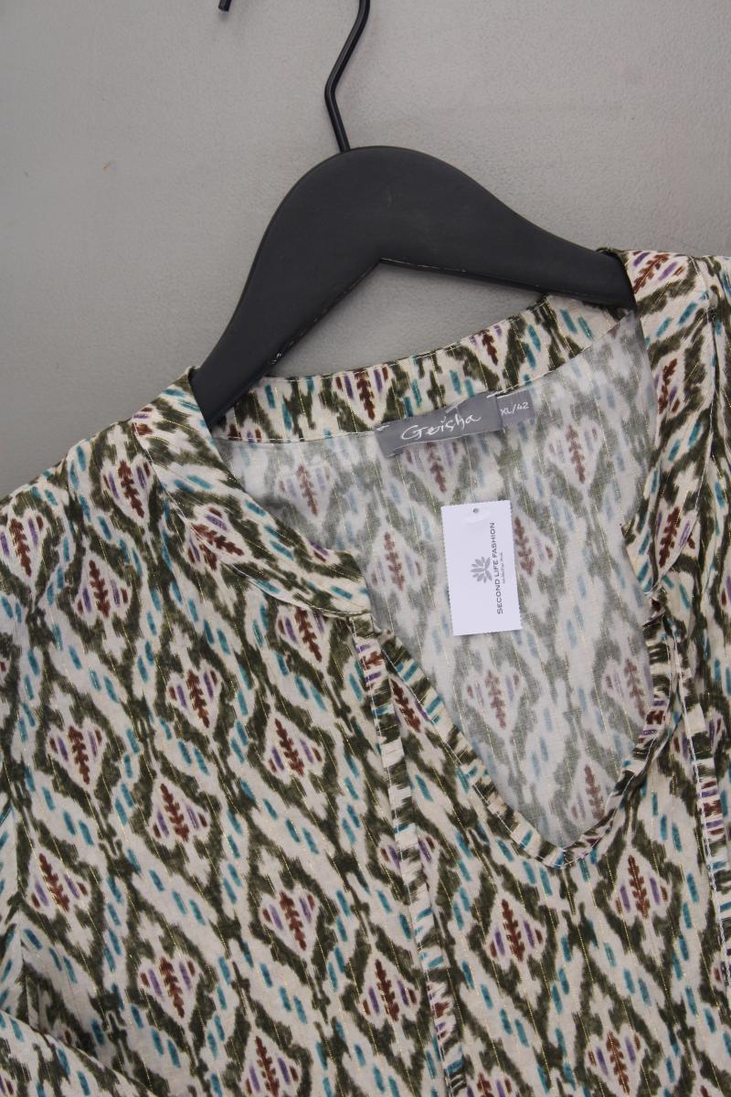 Geisha Classic Bluse Gr. 42 geometrisches Muster 3/4 Ärmel mehrfarbig