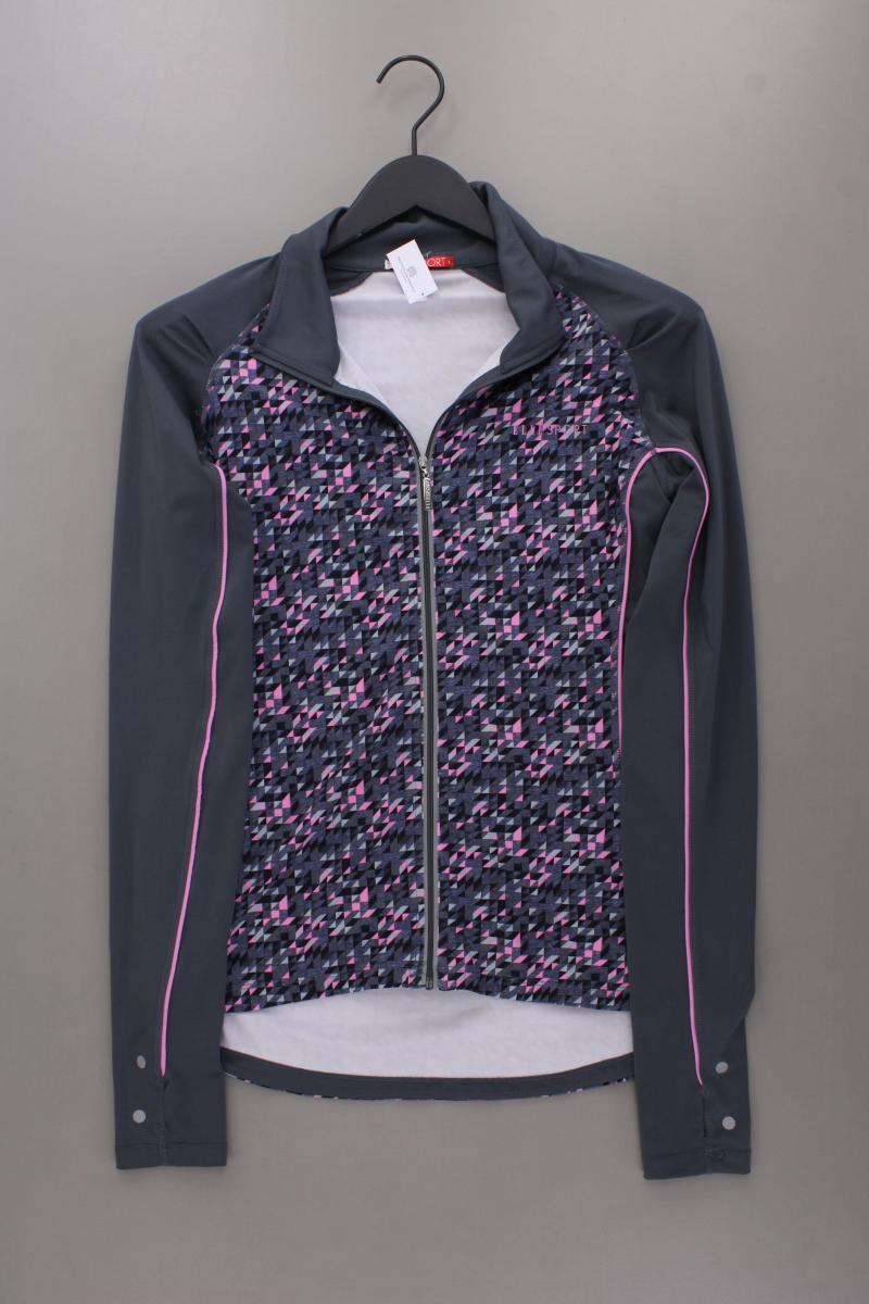 Elle Sport Jacke Y2K Gr. S geometrisches Muster grau