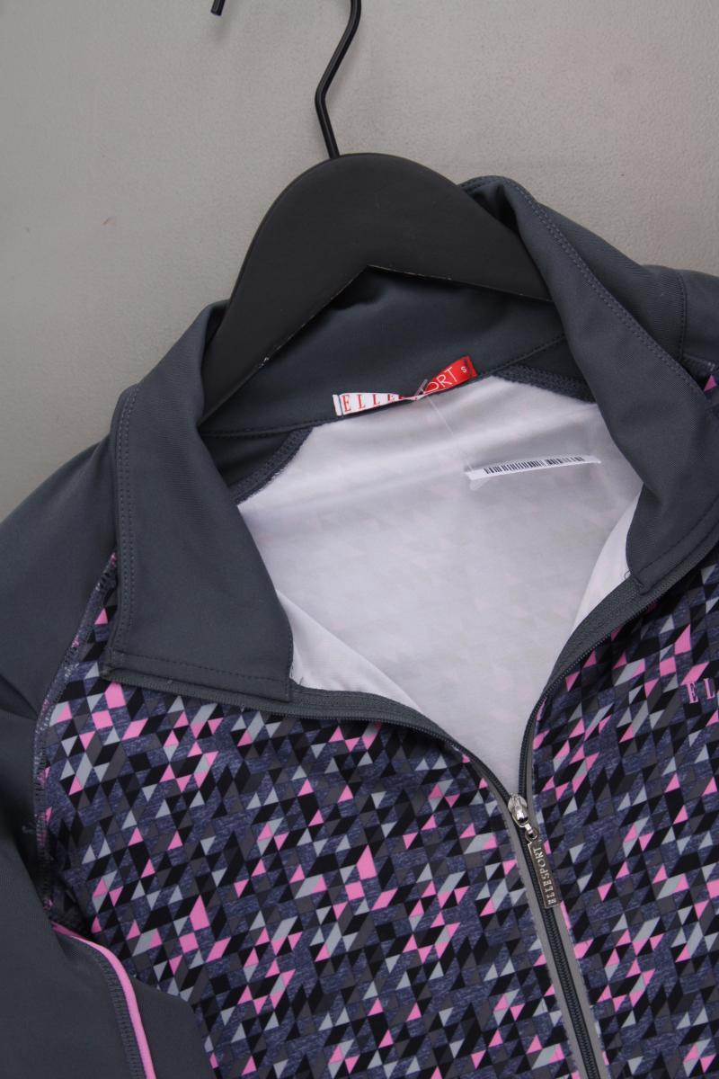 Elle Sport Jacke Y2K Gr. S geometrisches Muster grau