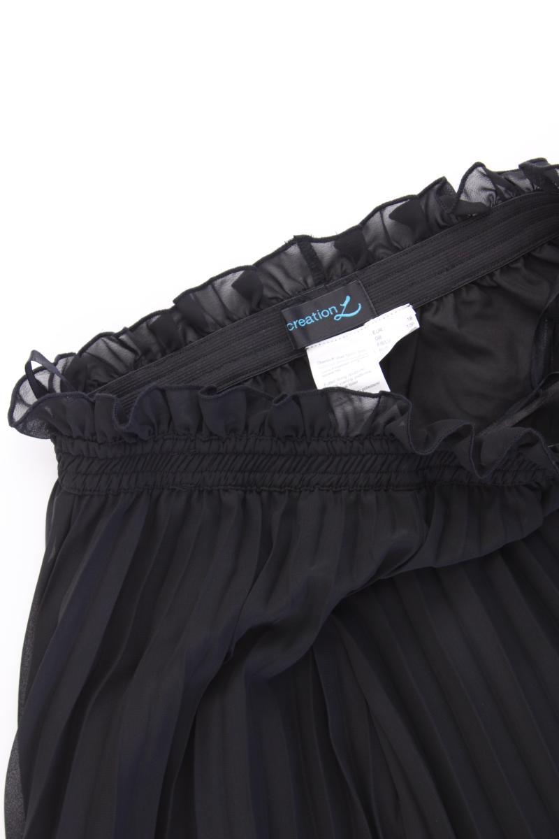 Création L. Plisséerock Gr. Kurzgröße 18 neuwertig schwarz aus Polyester