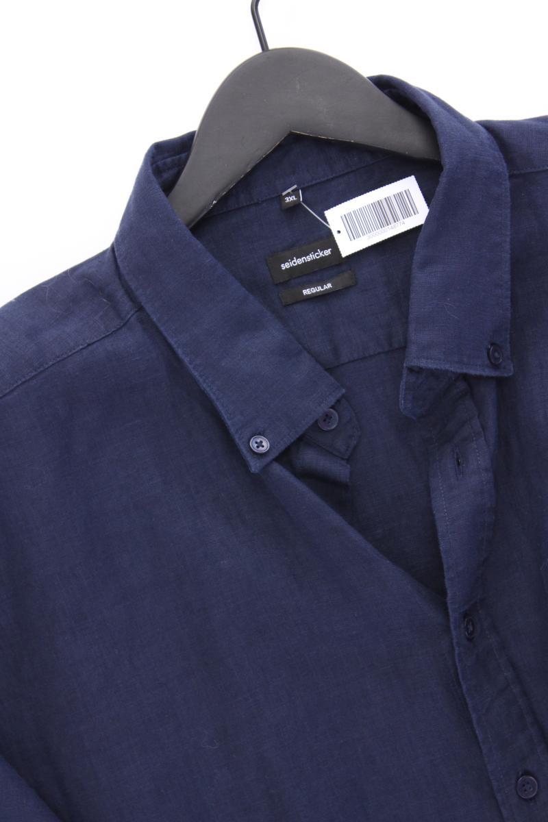 Seidensticker Leinenhemd für Herren Gr. XXXL Langarm blau