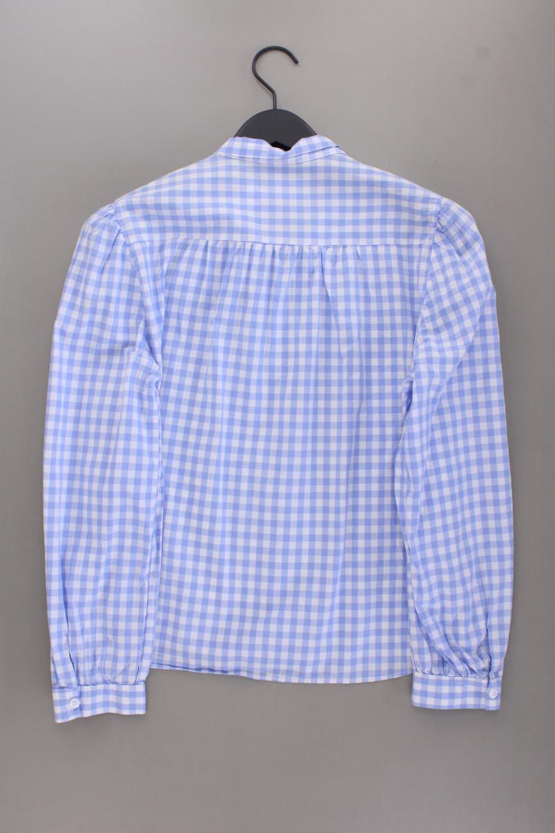 Rinascimento Schluppenbluse Gr. M kariert Langarm blau aus Baumwolle