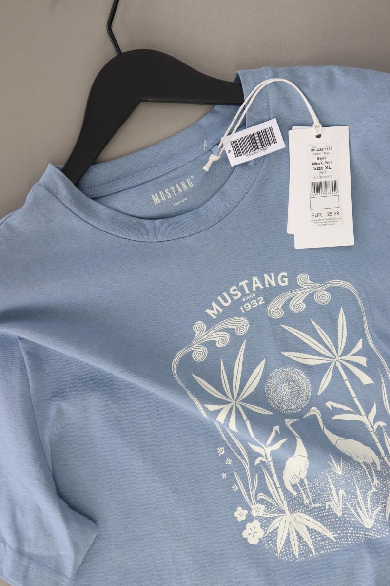Mustang Printshirt Gr. XL neu mit Etikett Neupreis: 25,99€! Kurzarm blau