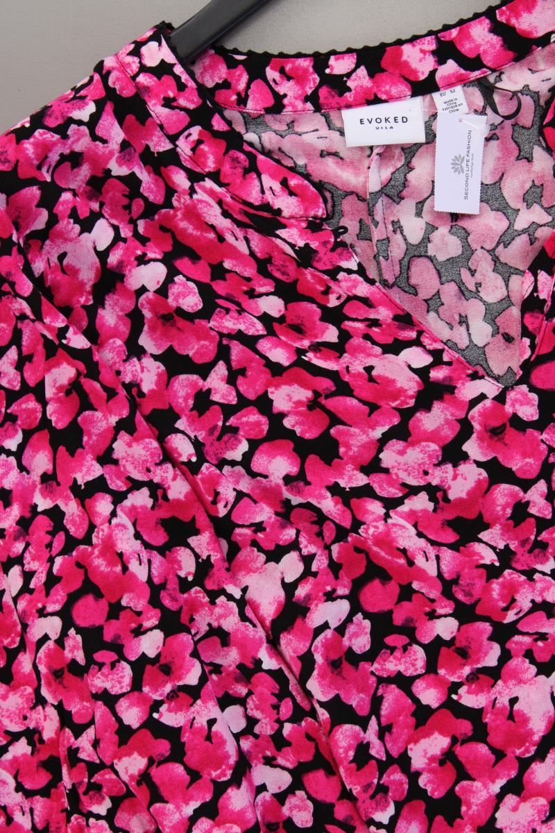Vila Evoked Kleid Gr. 52 mit Blumenmuster 3/4 Ärmel pink