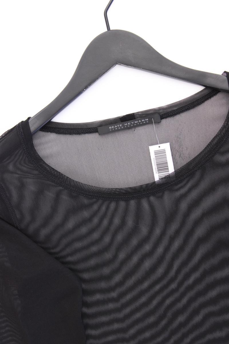 Beate Heymann Netzshirt Gr. 36 Langarm schwarz aus Polyamid