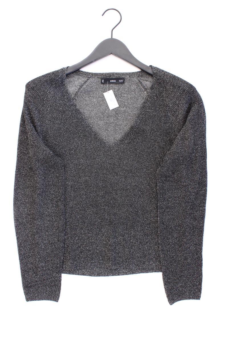 Mango Feinstrickpullover Gr. S silber