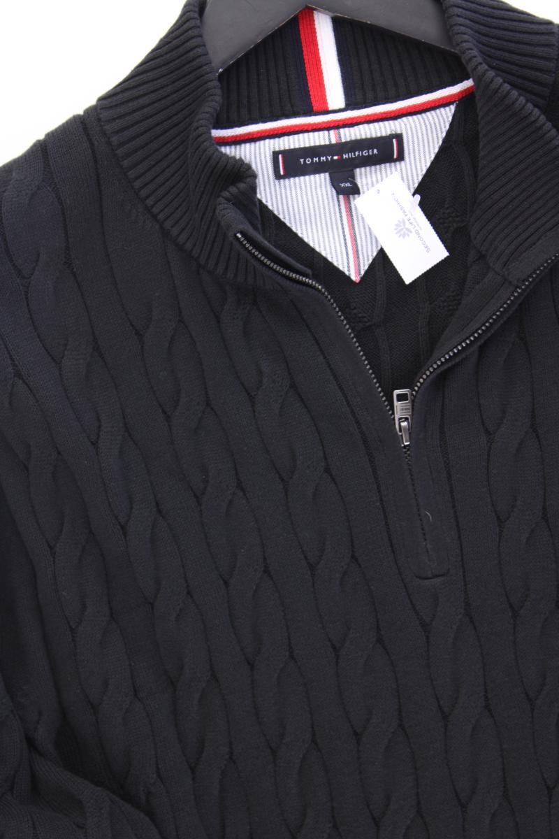 Tommy Hilfiger Zopfpullover für Herren Gr. XXL schwarz aus Baumwolle