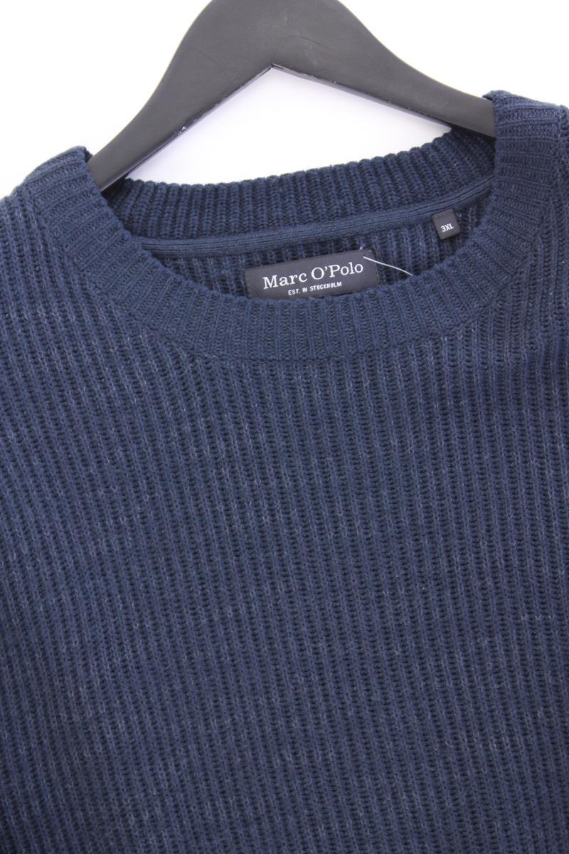 Marc O'Polo Grobstrickpullover für Herren Gr. XXXL blau aus Baumwolle