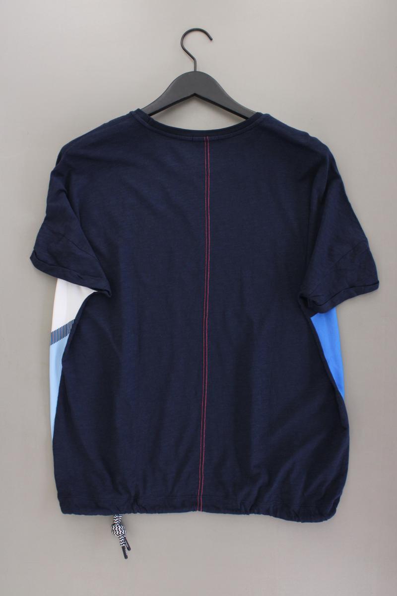 Cecil Printshirt Gr. L geometrisches Muster Kurzarm blau
