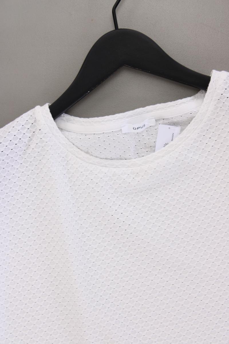 Opus Opus Shirt Modell Semka Gr. 42 neuwertig Kurzarm weiß aus Polyester