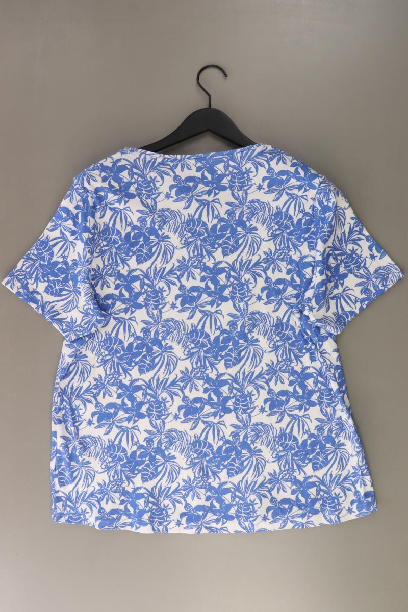 Steilmann Printshirt Gr. 48/50 neu mit Etikett Kurzarm blau aus Baumwolle