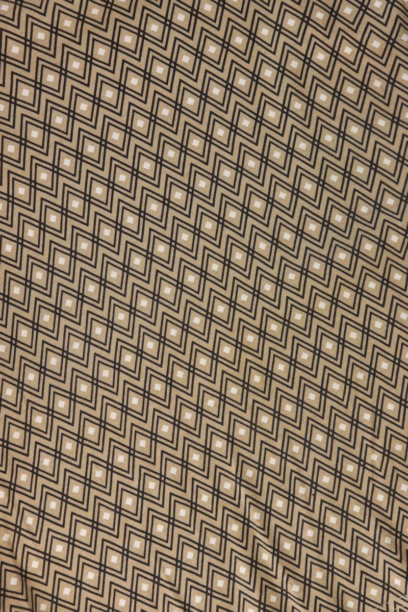 Steilmann Longsleeve-Shirt Gr. 48/50 geometrisches Muster Langarm braun