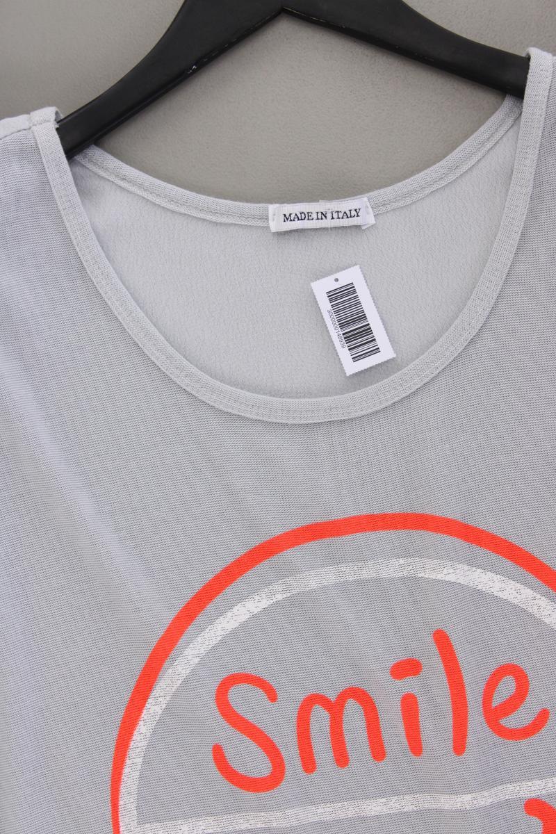 Made in Italy Bluse Gr. OneSize Ärmellos grau