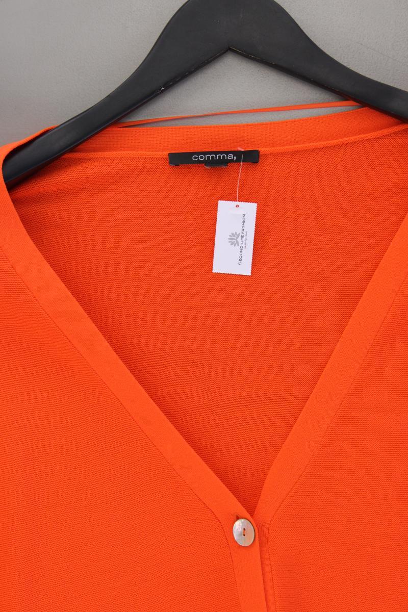comma, Strickjacke Gr. L neuwertig 3/4 Ärmel orange aus Viskose