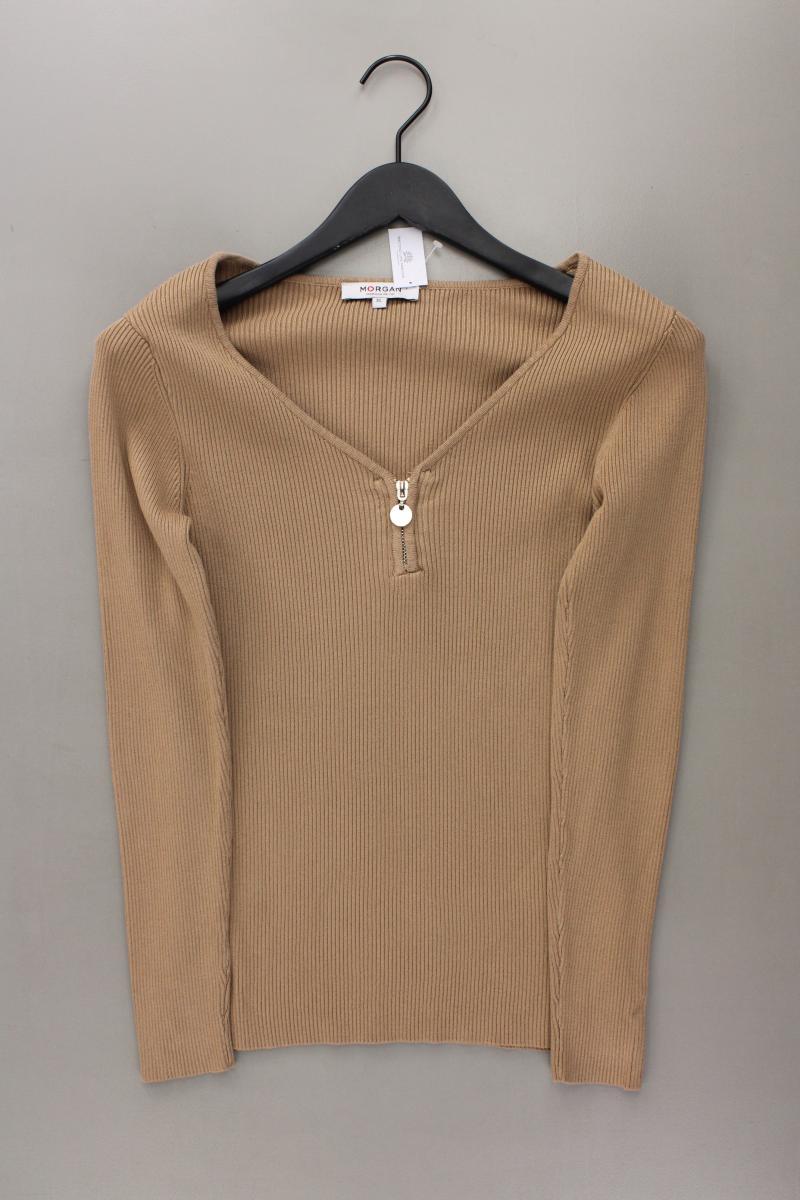 Morgan Shirt mit V-Ausschnitt Gr. XL Langarm braun aus Viskose
