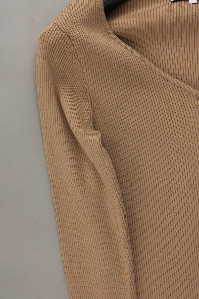 Morgan Shirt mit V-Ausschnitt Gr. XL Langarm braun aus Viskose
