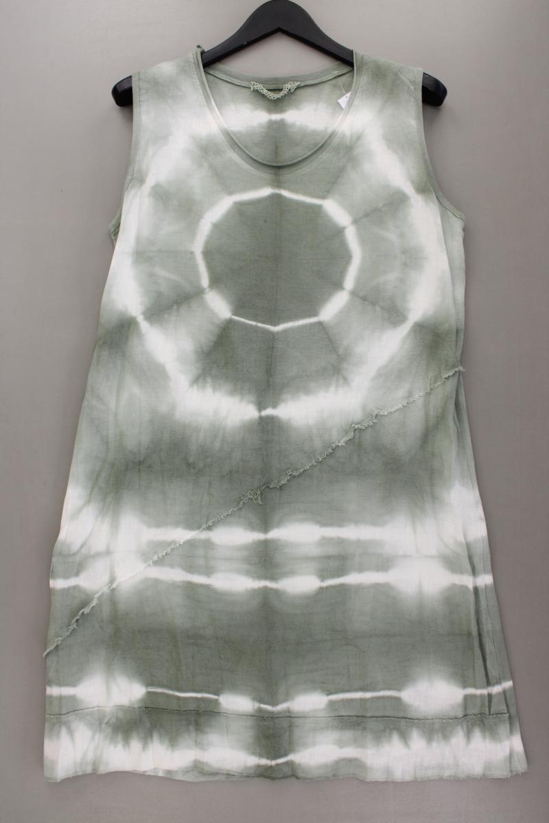 Batikkleid Gr. OneSize mit Batikmuster Ärmellos olivgrün aus Baumwolle
