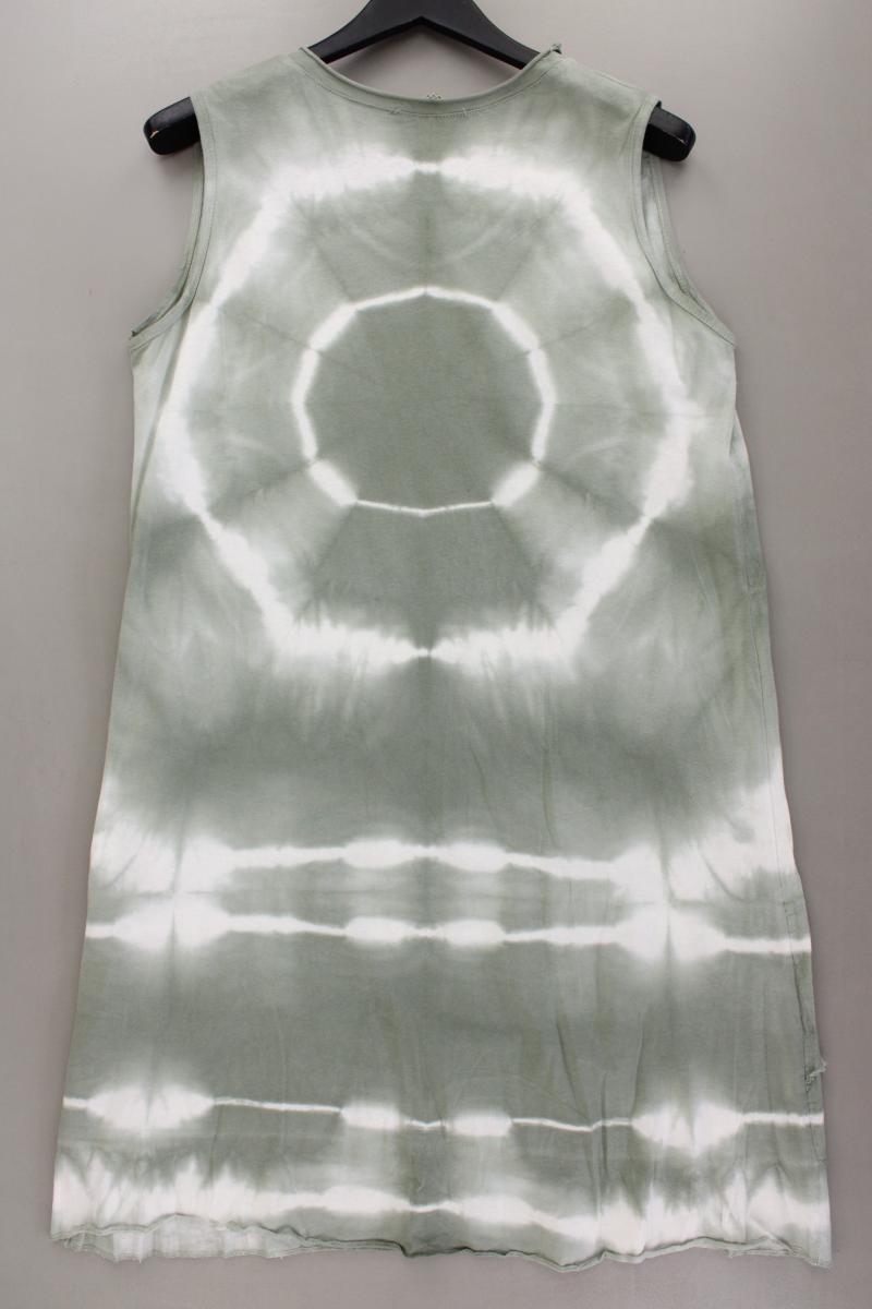 Batikkleid Gr. OneSize mit Batikmuster Ärmellos olivgrün aus Baumwolle