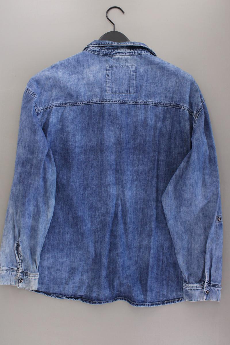 Street One Jeansbluse Gr. 48 Langarm blau