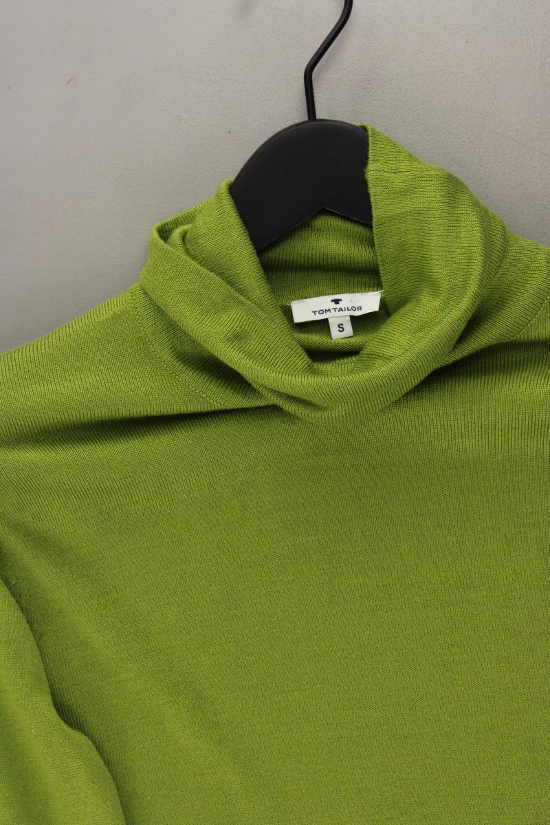 Tom Tailor Rollkragenpullover für Herren Gr. S neuwertig grün aus Viskose