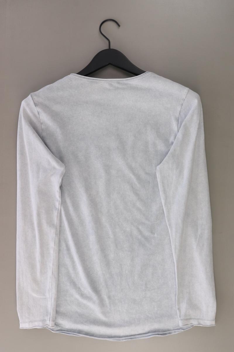 Key Largo Longsleeve-Shirt Gr. M Langarm mit Pailletten blau aus Baumwolle