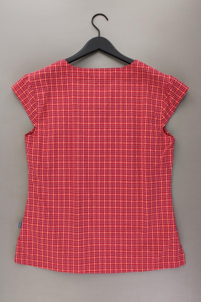 me ru Longbluse Gr. 44 geometrisches Muster neuwertig Kurzarm rot aus Nylon