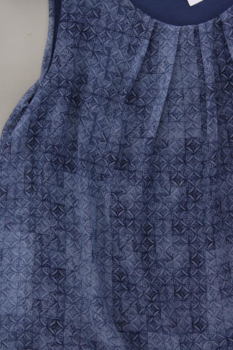 Lisa Tossa Chiffonbluse Gr. S neuwertig Ärmellos blau aus Polyester